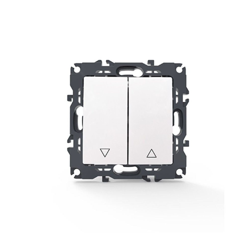PRIME ΜΠΟΥΤΟΝ ΡΟΛΛΩΝ ΜΕ ΚΛΙΠ ΠΛΑΣΤΙΚΟ ΛΕΥΚΟ 2P 10A 250VAC IP20