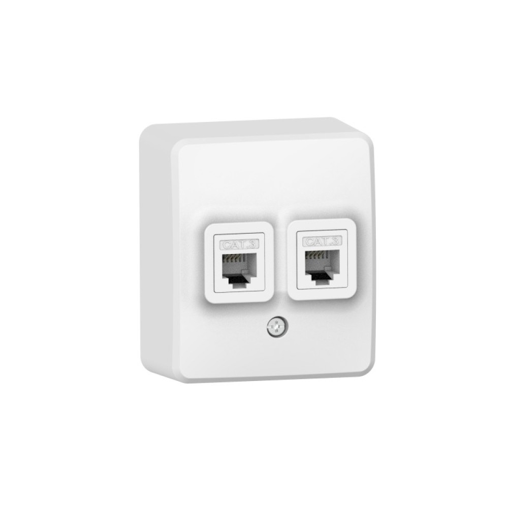MURATA ΔΙΠΛΗ ΠΡΙΖΑ TΗΛΕΦΩΝΟΥ ΕΠΙΤΟΙΧΗ 2XRJ11 CAT3 ΛΕΥΚΗ IP20