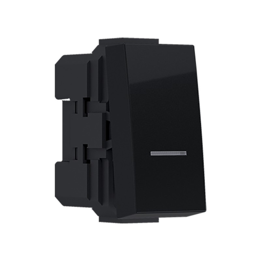 MODYS ΜΠΟΥΤΟΝ ΑΠΛΟ ΜΑΥΡΟ ΜΑΤ 1P 10A 250VAC IP20