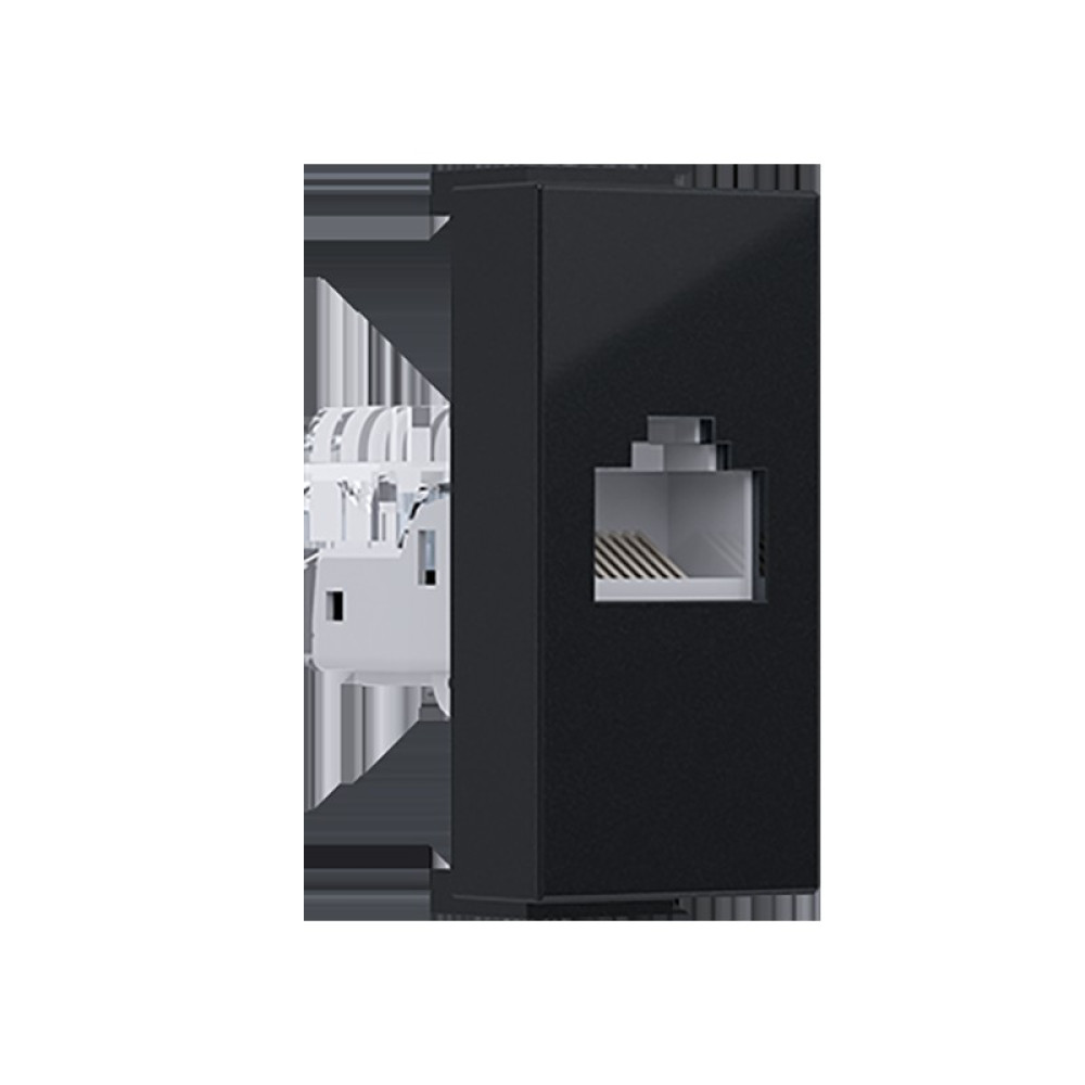 MODYS ΠΡΙΖΑ ΔΙΚΤΥΟΥ ΜΑΥΡΗ ΜΑΤ RJ45 CAT.5E IP20 ΧΩΡΙΣ ΘΩΡΑΚΙΣΗ