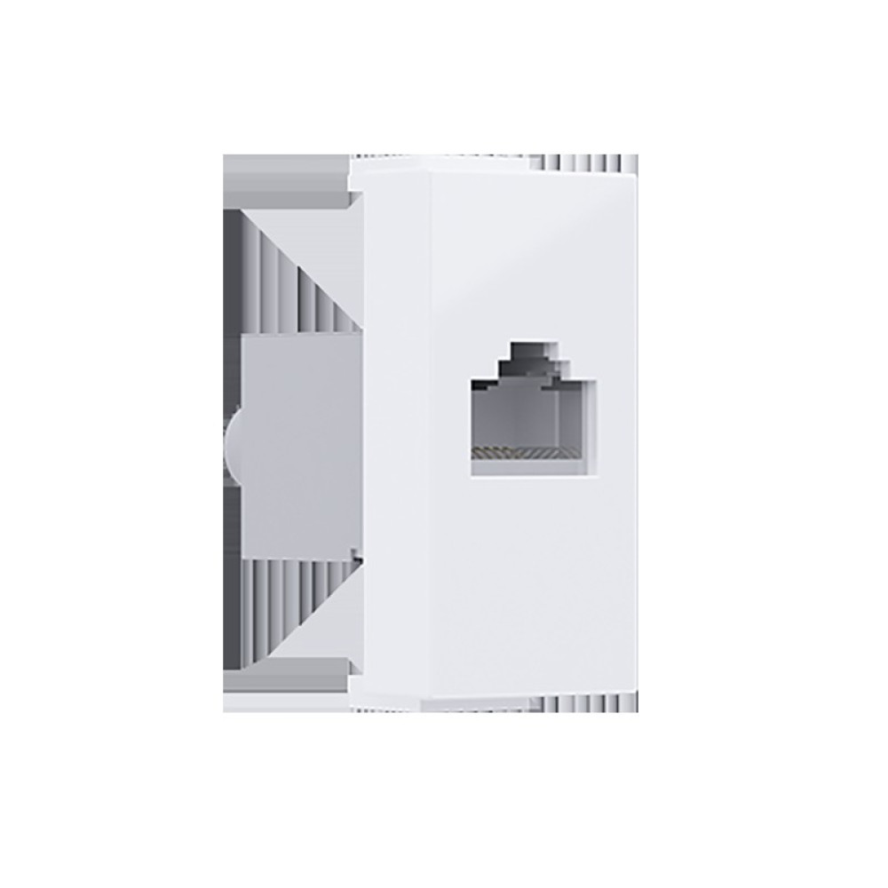 MODYS ΠΡΙΖΑ ΔΙΚΤΥΟΥ ΛΕΥΚΗ RJ45 CAT.6 IP20 ΜΕ ΘΩΡΑΚΙΣΗ