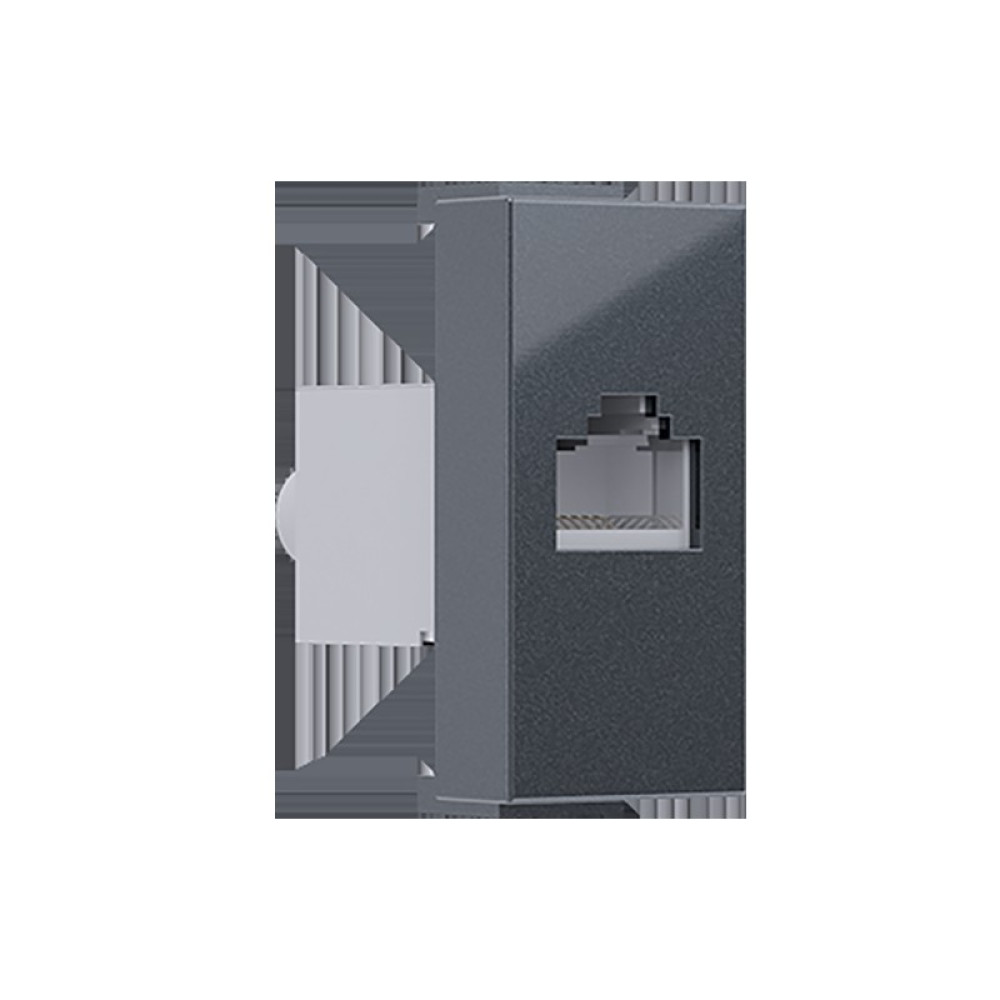 MODYS ΠΡΙΖΑ ΔΙΚΤΥΟΥ ΑΝΘΡΑΚΙ RJ45 CAT.6 IP20 ΜΕ ΘΩΡΑΚΙΣΗ