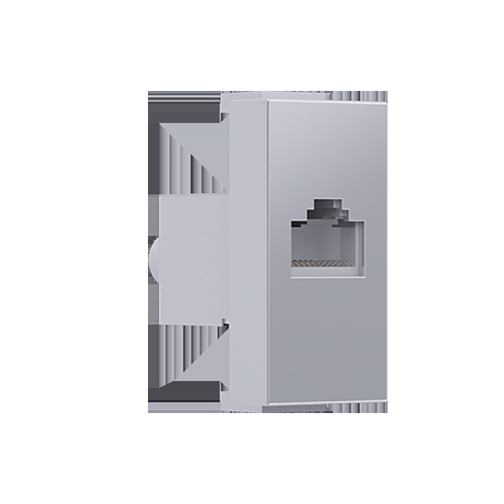 MODYS ΠΡΙΖΑ ΔΙΚΤΥΟΥ ΑΣΗΜΙ RJ45 CAT.6A IP20 ΜΕ ΘΩΡΑΚΙΣΗ