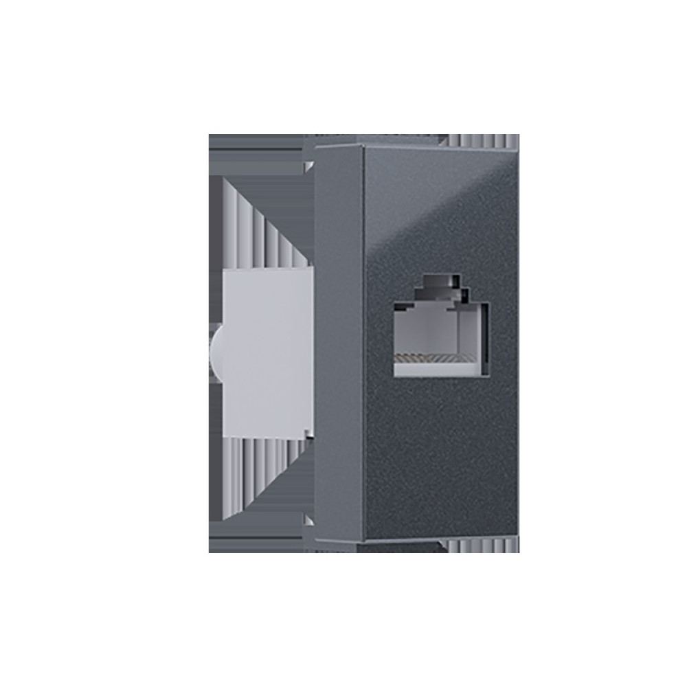 MODYS ΠΡΙΖΑ ΔΙΚΤΥΟΥ ΑΝΘΡΑΚΙ RJ45 CAT.6A IP20 ΜΕ ΘΩΡΑΚΙΣΗ