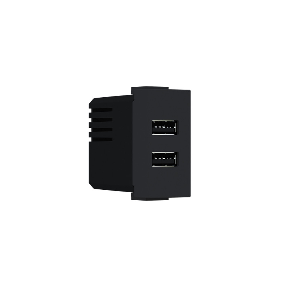 MODYS ΠΡΙΖΑ ΤΡΟΦΟΔΟΣΙΑΣ USB  2XUSB A+C ΜΑΥΡΟ ΜΑΤ 5VDC 3A IP20