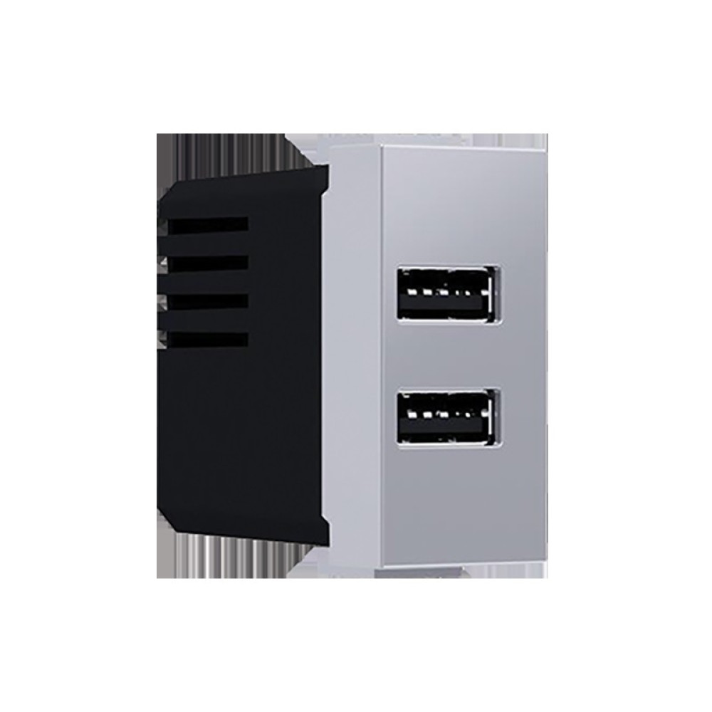 MODYS ΠΡΙΖΑ ΤΡΟΦΟΔΟΣΙΑΣ ΑΣΗΜΙ USB ΦΟΡΤΙΣΤΗΣ 2XUSB 5VDC 2X1.2A IP20