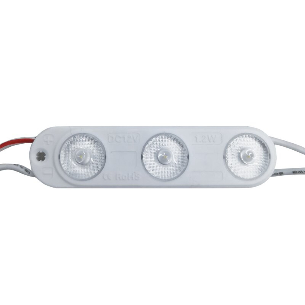 ΛΩΡΙΔΑ LED SMD SIGN MODULE ABS 12VDC 1.2W 4000K 190LM IP65 170° 79x19x10.5mm 3x2835 5YRS 20PCS STRING