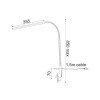 LED ΓΡΑΦΕΙΟΥ 5W 4000Κ ΑΦΗΣ ΛΕΥΚΟ+ΣΠΙΡΑΛ+ΣΦΙΓΚΤΗΡ 230VΗ85,5CM DELGADO