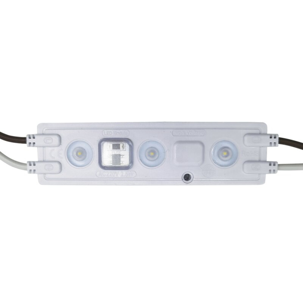 ΛΩΡΙΔΑ LED SMD SIGN MODULE ABS 230V AC 2.5W 4000K 200LM IP67 155° 110x28x8.5mm 3x2835 5YRS 20PCS STRING