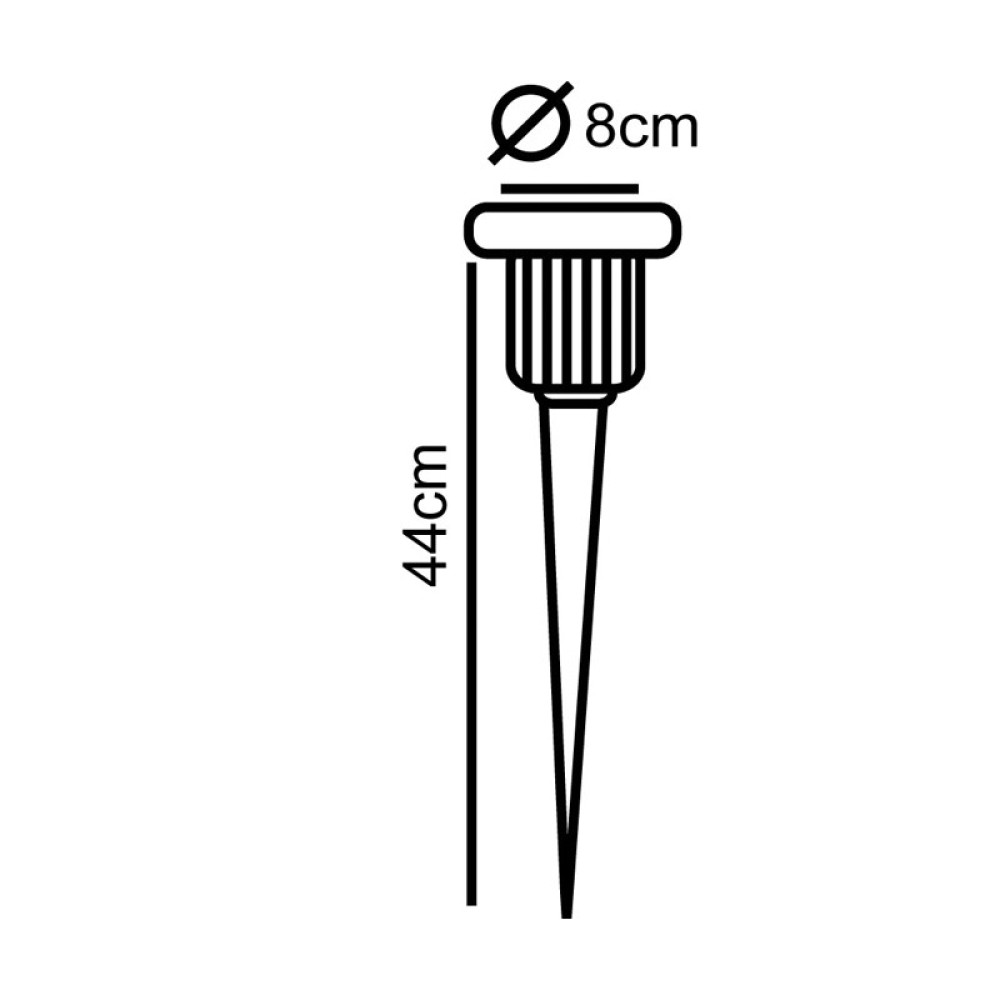 PAR38 - ΣΠΟΤ ΚΗΠΟΥ PC ΜΑΥΡΟ ΣΥΜΒΑΤΙΚΟ 1xΕ27 IP54 Φ80x440mm