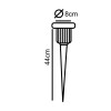 PAR38 - ΣΠΟΤ ΚΗΠΟΥ PC ΜΑΥΡΟ ΣΥΜΒΑΤΙΚΟ 1xΕ27 IP54 Φ80x440mm