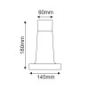 ΚΟΛΩΝΑΚΙ ΓΙΑ ΜΠΑΛΑ ΦΩΤΙΣΤΙΚΟ PC 145x60x180mm