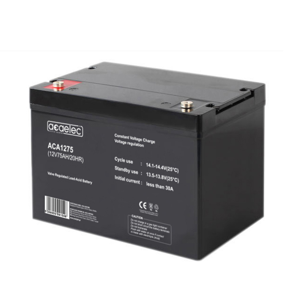 ΜΠΑΤΑΡΙΑ AGM VRLA 12V 75AH/20HR 21,2kg 258X166X217MM