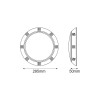 LED ΠΛΑΣΤΙΚΟ ΦΩΤΙΣΤΙΚΟ ΠΙΣΙΝΑΣ 12V AC/DC 25W 4000K 2030LM 90° IP68