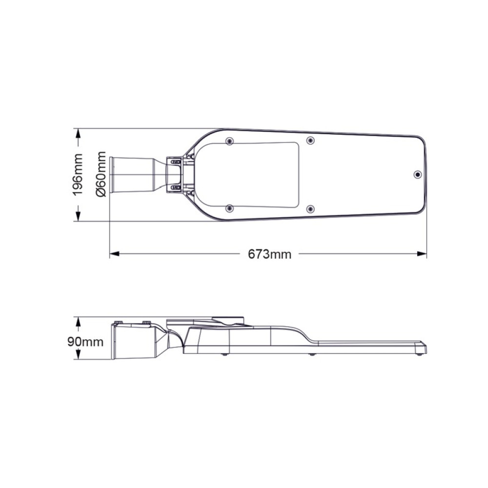 LED ΦΩΤΙΣΤΙΚΟ ΔΡΟΜΟΥ 230V AC 100W 14000LM 4000K 150⁰x75⁰ CLASS II IP66 10kV IP66