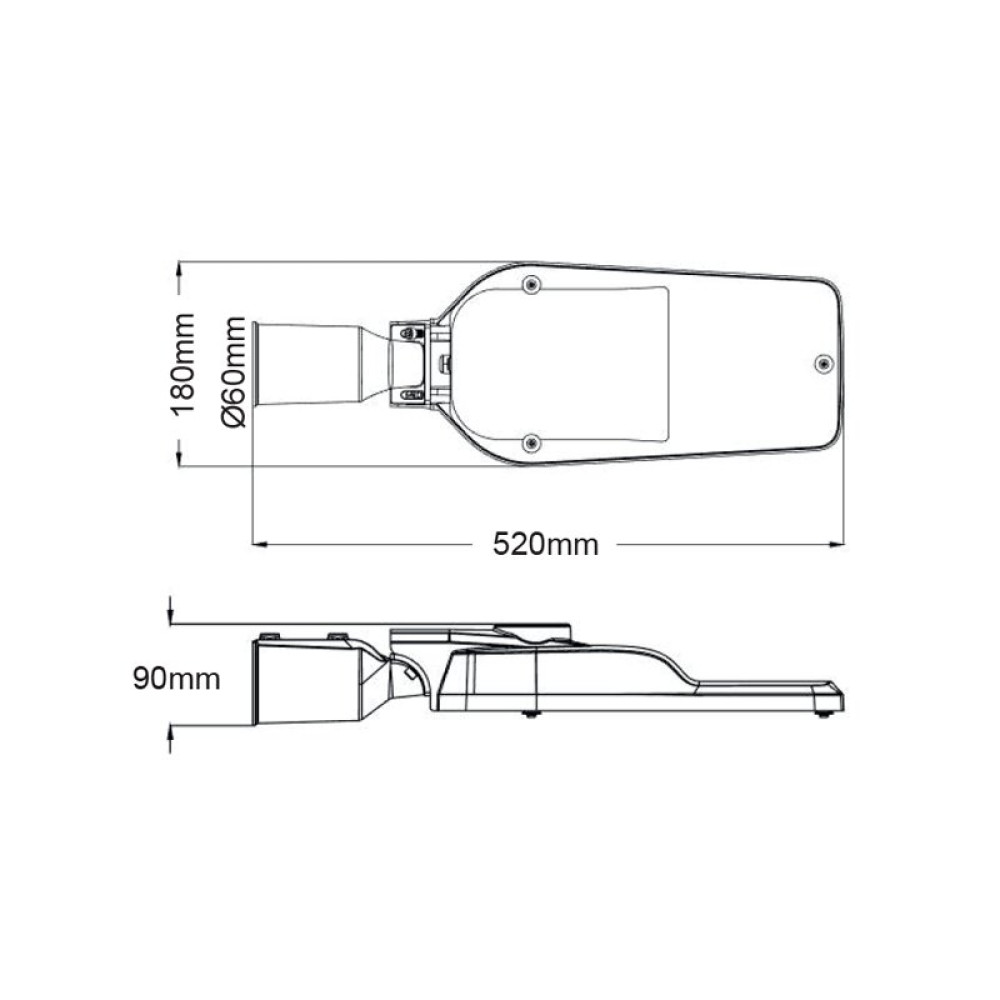 LED ΦΩΤΙΣΤΙΚΟ ΔΡΟΜΟΥ 230V AC 30W 4050LM 4000K 150⁰x75⁰ CLASS II IP66 10kV IP66