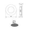 LED ΣΠΟΤ ΦΩΤΙΣΤΙΚΟ ΧΩΝΕΥΤΟ ΜΑΤ ΝΙΚΕΛΙΟ ΣΤΡΟΓΓΥΛΟ  2W 4000K 160LM 230V AC 100° Ra80
