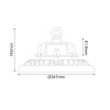 LED ΦΩΤΙΣΤΙΚΟ ΚΑΜΠΑΝΑ DIM 1-10V 100-277V AC 200W 5000K 30.000LM 90° IP65 Ra80 50.000HRS