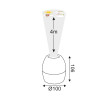 2 IN 1 8W LED NIGHT LIGHT &amp; PROJECTOR WITH 4 PATTERNS AND 1M USB CABLE OR 3XAA