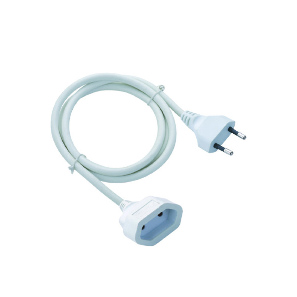 ΠΡΟΕΚΤΑΣΗ ΛΕΥΚΗ ΚΑΛΩΔΙΟΥ 10Α H05VV-F 2X1MM2 IP20 2m