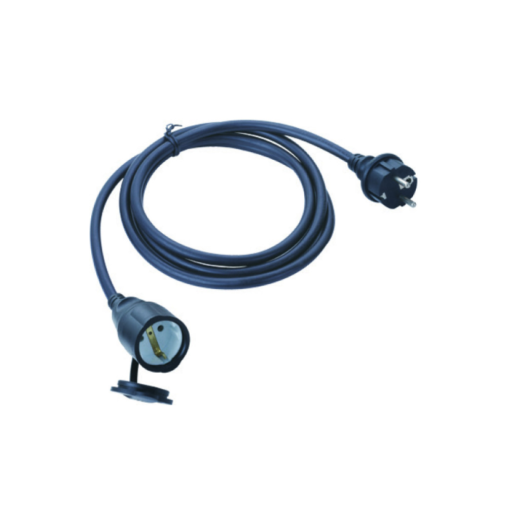 ΠΡΟΕΚΤΑΣΗ ΜΑΥΡΗ ΚΑΛΩΔΙΟΥ 16A H05RR-F 3X1.5MM2 IP44 2m