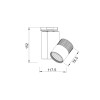 WHITE LED COB ΦΩΤΙΣΤΙΚΟ ΡΑΓΑΣ 15W 3000K 2ΣΥΡΜΑΤΑ 36° 1100LM 230V AC Ra80