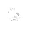 GREY LED COB ΦΩΤΙΣΤΙΚΟ ΡΑΓΑΣ 15W 4000K 4 ΣΥΡΜΑΤΑ 36° 1150LM 230V AC Ra80