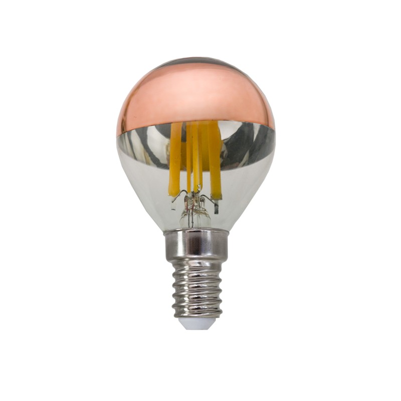 FILAMENT LED 1xE14 DIM 1xG45 ΡΟΖ ΧΡΥΣΟ 5W 2700K 230V AC 620LM RA80 30000HRS 180°