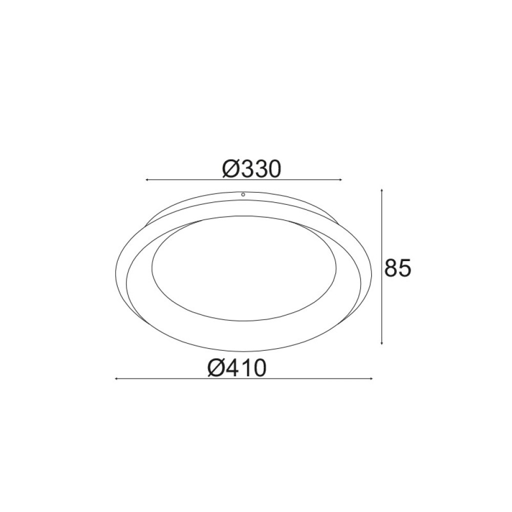 ΟΡΟΦΗΣ Φ/Σ LED 36W DIMMER CCT 3470LM ΛΕΥΚΟ ΜΕΤΑΛΛΙΚΟ D41XH8,5CM DIANA
