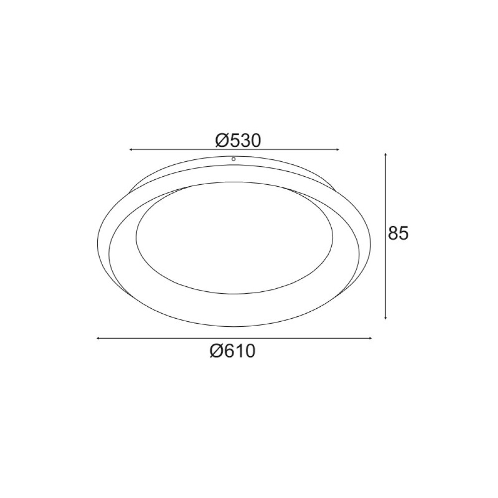 ΟΡΟΦΗΣ Φ/Σ LED 45W DIMMER CCT 3600LM ΛΕΥΚΟ ΜΕΤΑΛΛΙΚΟ D61XH8,5CM DIANA