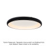 ΟΡΟΦΗΣ Φ/Σ LED 73W DIMMER CCT 5250LM ΜΑΥΡΟ ΜΕΤΑΛΛΙΚΟ D81XH8,5CM DIANA