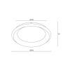 ΟΡΟΦΗΣ Φ/Σ LED 73W DIMMER CCT 5250LM ΜΑΥΡΟ ΜΕΤΑΛΛΙΚΟ D81XH8,5CM DIANA