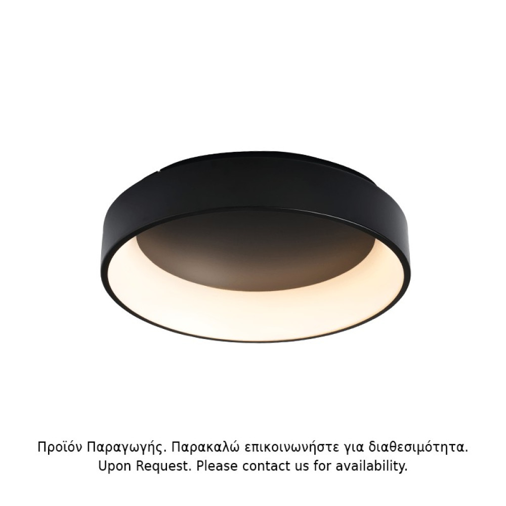 ΟΡΟΦΗΣ Φ/Σ LED 48W DIMMER CCT 5350LM ΜΑΥΡΟ ΜΕΤΑΛΛΙΚΟ D60XH14CM APOLLO