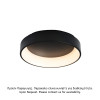 ΟΡΟΦΗΣ Φ/Σ LED 48W DIMMER CCT 5350LM ΜΑΥΡΟ ΜΕΤΑΛΛΙΚΟ D60XH14CM APOLLO