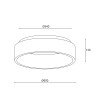 ΟΡΟΦΗΣ Φ/Σ LED 48W DIMMER CCT 5350LM ΜΑΥΡΟ ΜΕΤΑΛΛΙΚΟ D60XH14CM APOLLO