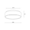 ΟΡΟΦΗΣ Φ/Σ LED 73W DIMMER CCT 5450LM ΜΑΥΡΟ ΜΕΤΑΛΛΙΚΟ D78XH14CM APOLLO