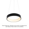 ΚΡΕΜΑΣΤΟ Φ/Σ LED 36W DIMMER CCT 3670LM ΜΑΥΡΟ ΜΕΤΑΛΛΙΚΟ D45XH120CM APOLLO