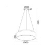 ΚΡΕΜΑΣΤΟ Φ/Σ LED 36W DIMMER CCT 3670LM ΛΕΥΚΟ ΜΕΤΑΛΛΙΚΟ D45XH120CM APOLLO