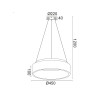 NETTO ΦΩΤΙΣΤΙΚΟ ΚΡΕΜΑΣΤΟ ΛΕΥΚΟ ΜΑΤ ΜΕΤΑΛΛΙΚΟ LED 34W 3000K 1700Lm IP20 Φ450Χ1200mm