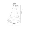 ΚΡΕΜΑΣΤΟ Φ/Σ LED 48W DIMMER CCT 5350LM ΜΑΥΡΟ ΜΕΤΑΛΛΙΚΟ D60XH120CM APOLLO