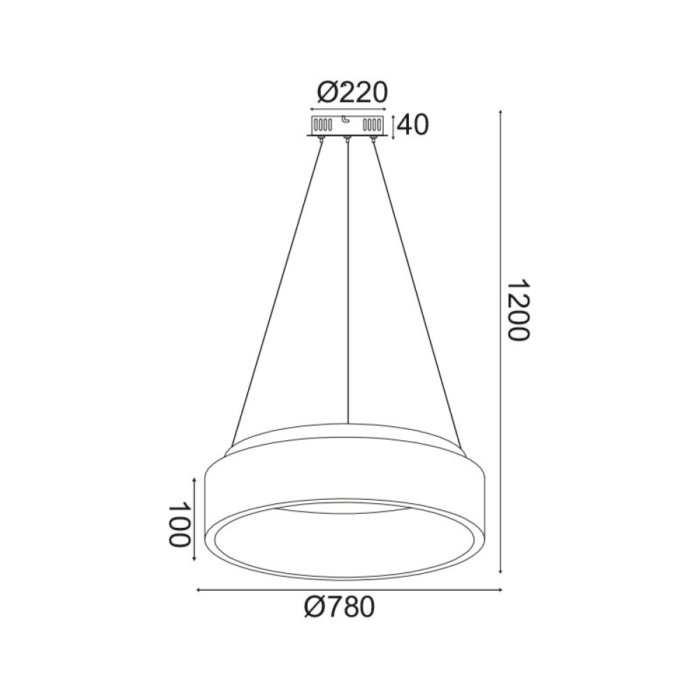 ΚΡΕΜΑΣΤΟ Φ/Σ LED 73W DIMMER CCT 5450LM ΛΕΥΚΟ ΜΕΤΑΛΛΙΚΟ D78XH120CM APOLLO