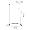 NETTO ΦΩΤΙΣΤΙΚΟ ΚΡΕΜΑΣΤΟ ΧΡΥΣΟ ΑΛΟΥΜΙΝΙΟ LED 36W 3000K 2700Lm IP20 Φ1200Χ400mm