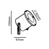 ΣΠΟΤ ΤΟΙΧΟΥ ΑΛΟΥΜΙΝΙΟ ΛΕΥΚΟ ΣΥΜΒΑΤΙΚΟ 1XGU10 IP65 47x92x104mm