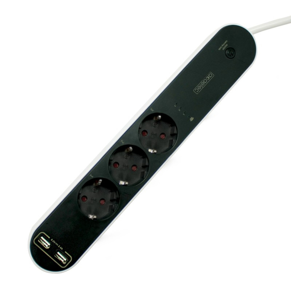 ΠΟΛΥΜΠΡΙΖΟ WI-FI 3-ΘΕΣΕΩΝ 16A 250V 3680W 2 USB ΘΥΡΕΣ 2,4A 5V ΑΝΑ ΘΥΡΑ