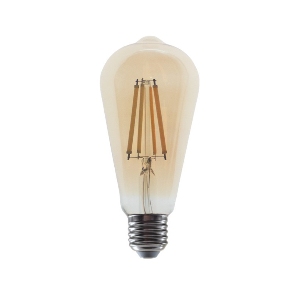 FILAMENT LED ΚΕΧΡΙΜΠΑΡΙ ST64 10W 2700K 230V AC 1160LM RA80 30000HRS 360° 1xE27