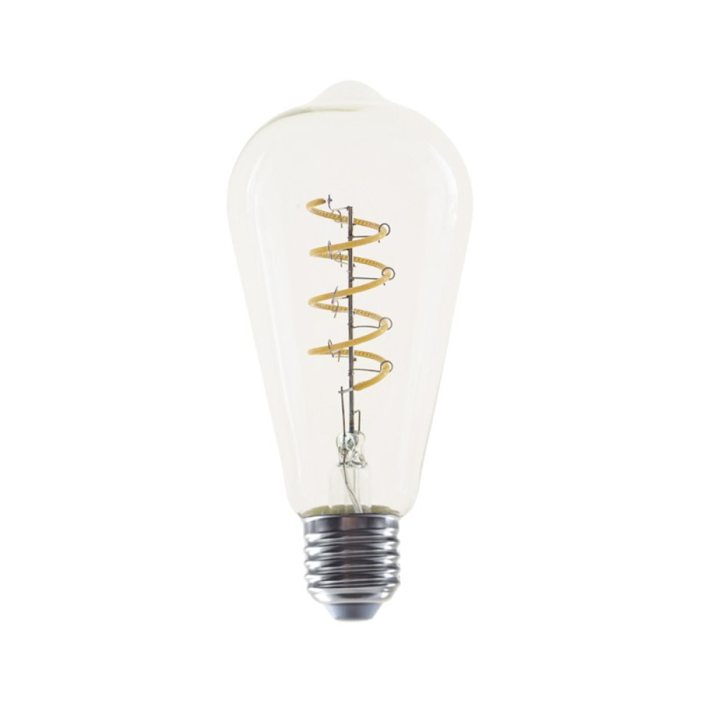 FILAMENT LED DIM ST64 4W ΣΠΙΡΑΛ 1800K 230V AC 300LM RA80 30000HRS 360° 1xE27
