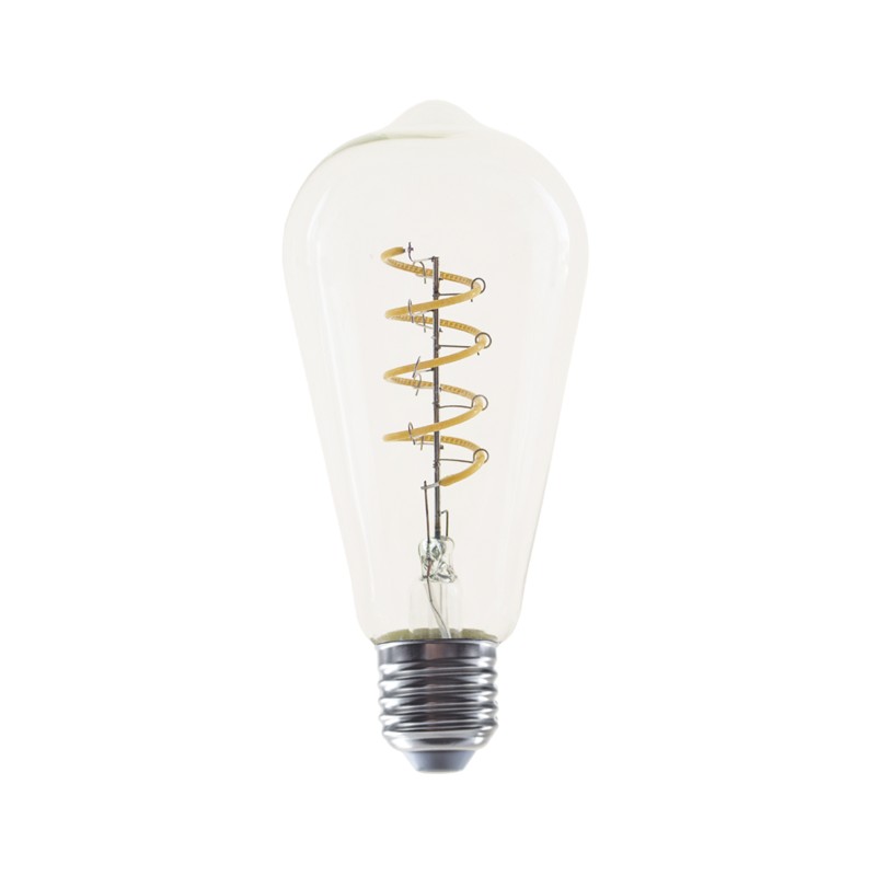 FILAMENT LED DIM ST64 4W ΣΠΙΡΑΛ 1800K 230V AC 300LM RA80 30000HRS 360° 1xE27