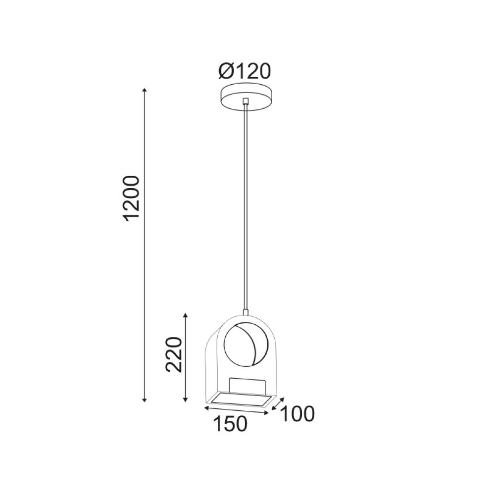 NETTO ΦΩΤΙΣΤΙΚΟ ΚΡΕΜΑΣΤΟ ΦΥΣΙΚΟ ΞΥΛΙΝΟ LED 10W 3000K 800Lm IP20 Φ150Χ1200mm