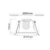 LED ΧΩΝΕΥΤΟ ΦΩΤΙΣΤΙΚΟ ΛΕΥΚΟ 230V AC 20W 3000K 2200LM 40° IP44 Ra80 Φ107x70mm 5YRS