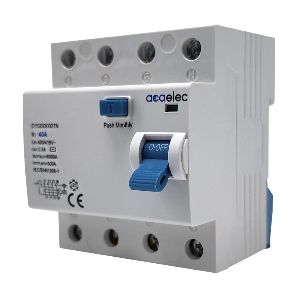 RCCB 4X40A 300mA 4M AC-Type